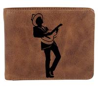 Blowin in The Wind - Cartera de piel grabada con música country para blues (marrón), marrón, equipaje, Brown, Equipaje