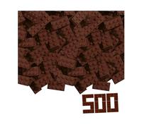 Blox 500 Bloques de construcción marrón para niños a Partir de 3 años, 8 Unidades, en Caja de cartón, Totalmente Compatible con Muchos Otros Fabricantes.