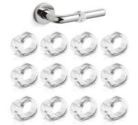 BLPRKOT 12 Piezas Topes de Puerta para Manija,Topes para Tiradores de Puertas de PVC Transparentes,Protectores de Manijas,Topes para Puertas Protege Pared para Manija de Puerta de Pomo Ø17 mm a Ø20 mm