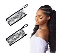 BLPRKOT 2 Piezas Banana Clip, Pinza De Plátano Para El Cabello Para Mujer 30 Dientes Con Peine Doble Extensible Clip De Plátano Peines Decorativos Para Cabello Natural Rizado Ondulado Grueso