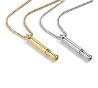 BLPRKOT 2 Piezas Collar Contra la Ansiedad y de Respiración para Reducir la Ansiedad, Cadena de Respiración,silbato,ayuda contra ataques de pánico,cadena de aliento para meditación,relajación,calmante