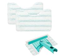 BLPRKOT 2 Piezas Fundas de Recambio en Microfibra 20x13 cm para Fregona Limpiadora, Compatibles con Leifheit Bath Cleaner Micro Duo Telescope