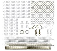 BLPRKOT 200 Piezas Enganches Para Pendientes Enganche Pendientes Ganchos Tuercas Pendientes Plata Para Hacer Pendientes Bricolaje Pendientes Joyería Hacer，Disponible en bronce y plata