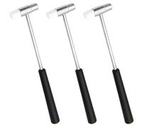BLPRKOT 3 Piezas Martillo pequeño de doble cabeza, ligero de plástico y metal de 7.1 pulgadas, mini martillo de joyería para manualidades, relojes, afinación, carpintería, instrumentos musicales
