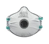 BLS 8006338 Serie Zer0 30 C Mascarillas Desechables en Forma de Copa, FFP3 R D, Con Válvula de Exhalación, Soldados Elásticos, Con Carbón Activado, Parcial Sellado Facial, Caja de 10