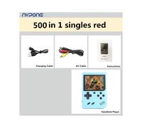 (blu-1) Consola portátil para juegos arcade retro clásicos integrada con más de 500 juegos para Gameboy,