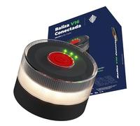 Blu-Castle Baliza Helios V16 Conectada DGT 3.0, Luz LED 360°, Homologada LCOE 2025050519G1, Conectividad IoT hasta 2038, IP65 Resistente al Agua (Baliza Helios V16)