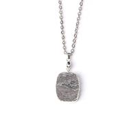 Blu nero rosa Naturale druzy quarzo di cristallo pietre di gemma collana di pietra catena di metallo delle donne degli uomini della collana dei monili del regalo all ingrosso-1. Mapa stone_45cm