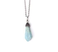 Blu nero rosa Naturale druzy quarzo di cristallo pietre di gemma collana di pietra catena di metallo delle donne degli uomini della collana dei monili del regalo all ingrosso-3.Cuarzo cristal B_45cm