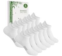 Blu Ninfee Calcetines de bambú para mujer 3-5/6-8, calcetines tobilleros para correr, calcetines deportivos cortos transpirables, regalos para mujeres y niñas de verano, 6 pares