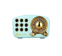 (Blu) Radio de época, altoparlante Bluetooth 5.0 retro, radio FM en legno di noce con estilo clásico