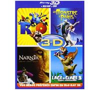 Blu-ray 3D - Coffret 4 films : Rio + Un monstre à Paris + L'âge de glace 3 + Le monde de Narnia - Chapitre 3 [Francia] [Blu-ray]