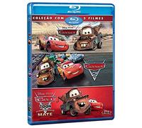 Blu-ray Carros Trilogia [ Cars Trilogy 4-Disc Set] [ Cars 1 | Cars 2 | Cars Toon ] [ Audio and Subtitles in English + Portuguese ]