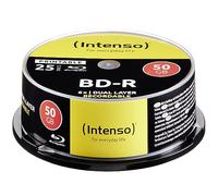 BLU-Ray imprimible de 50 GB - husillo de 25 Unidades | Inkjet Printable - Discos de doble capa para grabación de alta resolución, 50 GB de capacidad, 6 veces la velocidad