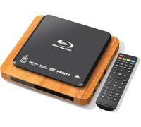 Blu Ray Player 1080P Full HD, Region B/2 Blu-ray & All Region DVD Player, Dolby Audio, HDMI/AV/USB, PAL/NTSC, HDMI & AV Cable, DVD compacto Blu-ray Player para TV y cine en casa