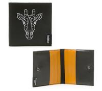 BLU RITMO EcoDNA Cartera de Cuero Vegano Tarjetero de Crédito. Tarjetero de Viaje Hombre y Mujer Fabricado en Italia Aprobado por PeTA, multicolor, 10 x 10 x 1cm, Negro Marrón