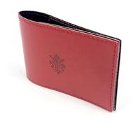 BLU Ritmo EcoDNA Cartera Slim de Piel Vegana. Portadocumentos Licencia Tarjeta de Identidad. Portatarjetas. Unisex Hombre Mujer Fabricado en Italia. Lirio Fiorentino, Multicolor, 10 x 7,5 cm, Rojo