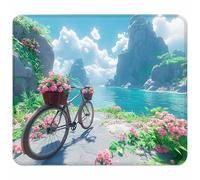 BLU Tappetino Mouse Piccolo 200x150x3mm, Tappetino Scrivania con Bordo Cucito, Mousepad Impermeabile e Antiscivolo, Pratica e Facile da Pulire, Accessori Gaming, Regalo Uomo, Bicicletta 2-3445