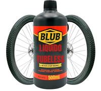 BLUB liquido tubeless MTB 500ml | Liquido Antipinchazos Bicicleta | Sellador Repara Pinchazos Bicicleta | Kit Reparacion Neumaticos, Parches Bici | Gel Antipinchazos para Jeringa Tubeless