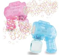 Blubbel 2X Pistola de Burbujas con LED, Máquina Automática con Depósito de 50ml, Cañón Bazuca Bubble Gun, Juguete Regalo para Niños, Ideal para Bodas y Fiestas
