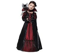 BLUCIELO Disfraz de Vampira para Niña Vestido Disfraz Halloween Vampiresa Niña-Halloween, Carnaval, Cosplay(130-140CM)
