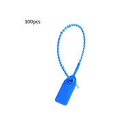 (Blue) 100 Pcs Plastic Tamper Seals Signage Security Tags for Fire Extinguishers
