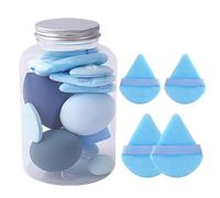 Blue 14 Uds Esponja De Maquillaje Esponja De Polvo Y Esponja De Belleza Versátil Juego De Esponjas Para Licuadora De Maquillaje Licuadora De Belleza Para Mezclar Bases Para Cremas Líquidas Y Polvos