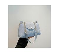 (Blue) 2025 New Style Fashionable Versatile Chain Shoulder Bag Ladies Commuting To Work Tote Bag