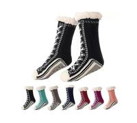 (Blue) 2025 NEW Ultra-thick Cashmere Slipper Home Socks,Slipper Socks With Non Slip Slipper