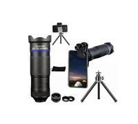 (blue) 36x Cell Phone Zoom Lens Kit 3 in 1 with Phone Clip,Bluetooth Remote Control
