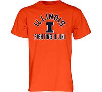 Blue 84 Men's Illinois Illini T Shirt Line Up Secondary Color, Illinois Illini Orange, Small