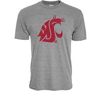 Blue 84 Men's Washington State Cougars Tri-Blend T-Shirt Vintage Icon Heather Grey, Grey, Large