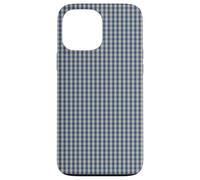 Blue and Cream Mini Gingham Check Pattern Case Carcasa para iPhone 13 Pro MAX