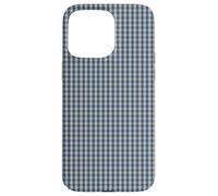 Blue and Cream Mini Gingham Check Pattern Case Carcasa para iPhone 15 Pro MAX