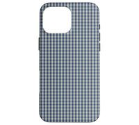 Blue and Cream Mini Gingham Check Pattern Case Carcasa para iPhone 16 Pro MAX