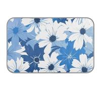 Blue and Flower and Whites - Cama refrescante de verano para perros, cama de gato autoenfriable para exteriores para hámster interior, mantas frías para perros, M