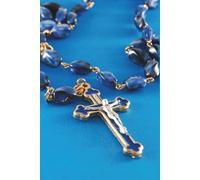 Blue and Gold Rosary Journal: Hardcover, 6 x 9 Inches, 180 Pages, Lined Notebook, Matte Finish. Catholic Christian Religious Spiritual