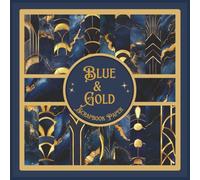 Blue and Gold Scrapbook Paper: Navy Art Deco and Marble Pattern Craft Paper Pad For Scrapbooking, Mixed Media, Junk Journals & Paper Crafts; 8.5x8.5"