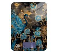 Blue and Golden Peacock - Báscula de cocina fácil de limpiar para alimentos, 11 libras/1 onzas, escala digital de gramos de 5 kg/5 g con 4 unidades para cocinar Keto Espresso (pilas no incluidas)