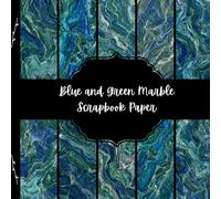 Blue and Green Marble Scrapbook Paper, Cold Colors Junk Journal Paper, Stone Decorative Paper, DIY Projects, Origami, Collage Sheets, Decoupage Paper, 10 Designs, Double Sided