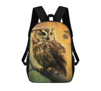 Blue and Red Robin Bird Mochila de viaje y universidad mochila para adolescentes niñas niños mujeres hombres, The Brown Owl, 17"