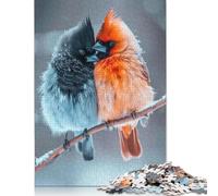 Blue and Red Robin Bird Puzzle Imposible,desafío para Adultos Entretenimiento Creativo 1000 Piezas Obra De Arte De Juego De para Adultos Y Niños A Partir De 12 Años 1000pcs (75x50cm)