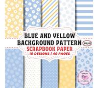 blue and yellow background Patterns Scrapbook Paper: Double-Sided Sheets for Crafting & Scrapbooking Decorative Crafts, Origami & Wrapping Papers.