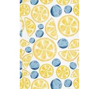 Blue and yellow journal, lemon and blueberry journal, blueberries, aesthetic, fruit inspired, summer journal, yellow , blue , 100 pages , notebook, back to school, beach day, journaling