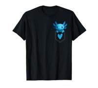 Blue Axolotl in Pocket Kawaii Pet Lovers Cute Pocket Axolotl Camiseta