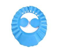 (Blue)Baby Kids Shower Cap Shampoo Bath Hat Head Wrap Hair Waterproof Protect Shield