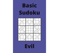 Blue Basic Sudoku Book, 9x9 Puzzles, 200 Pages, 5x8, Evil