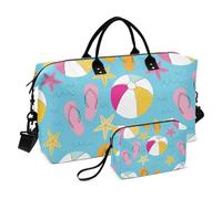 Blue Beach Voleibol Party - Bolsa grande de mano para deportes, gimnasio, con correa ajustable para viajes, gran capacidad, Fiesta de voleibol de playa azul, 1 size