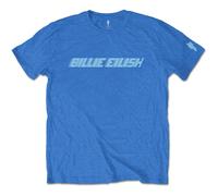 Billie Eilish - T-Shirt # L Unisex Blue # Blue Racer Logo