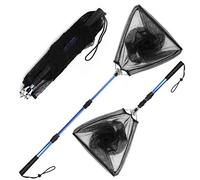 Blue Billow Red de Aterrizaje de Peces para niños, Hombres y Mujeres, Red de Pesca de Agua Dulce y Salada, Mango telescópico Largo Plegable y Peso Ligero, fácil de Plegar y Transportar, se extiende